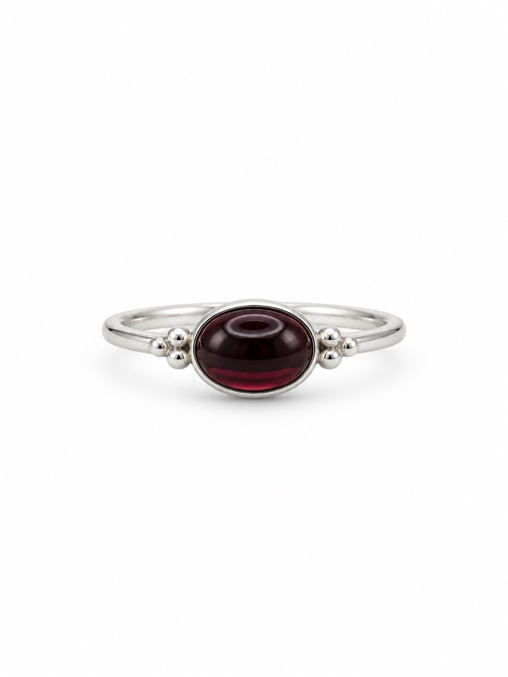 Garnet Bubble Accent Ring